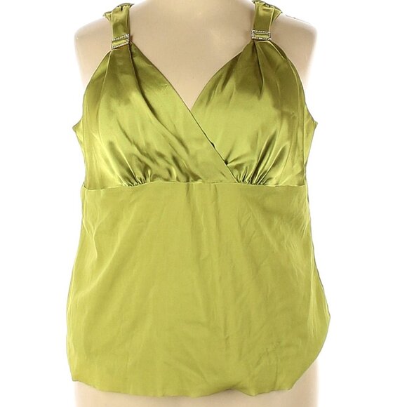 Satin Tank with Rhinestones - Picture 1 of 2